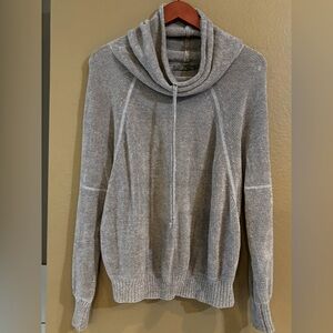 Prana Soft Gray Funnel Neck Sweater Women’s Size S